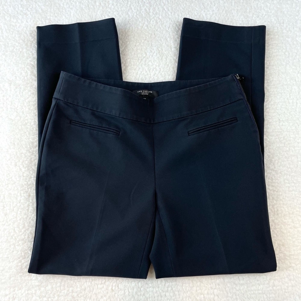 ANN TAYLOR • Blue-Black Ankle Cut Trousers, 2P - Picture 2 of 11
